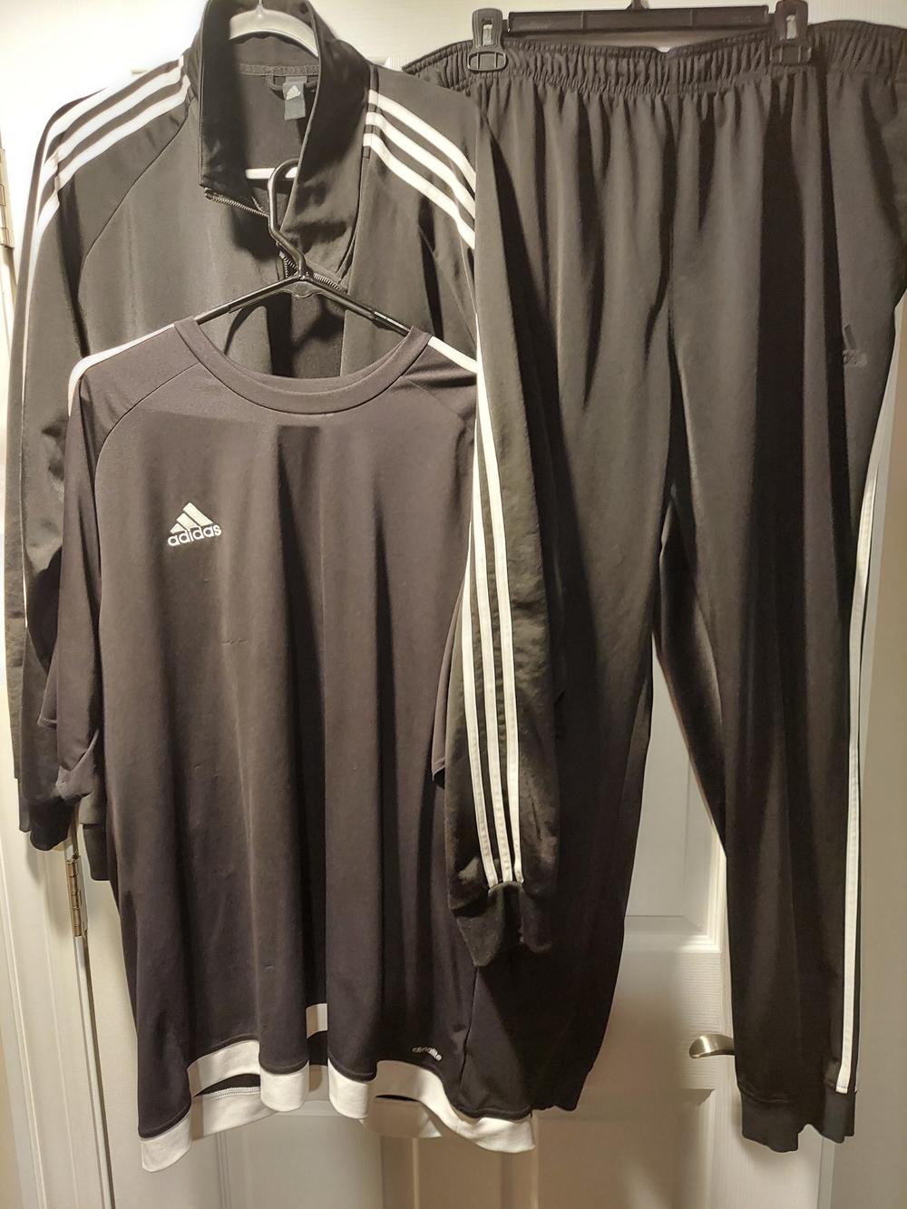 Adidas Black 3pc Three-Stripe Tracksuit Set